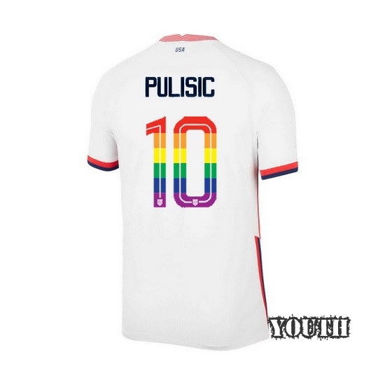 USA Home Christian Pulisic 20/21 Youth Stadium PRIDE Jersey
