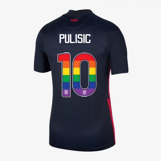 Away Christian Pulisic 20/21 Women's Stadium Rainbow Number Jersey