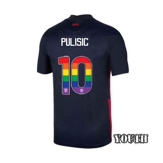 Navy Christian Pulisic 2020 Youth Stadium Rainbow Number Jersey