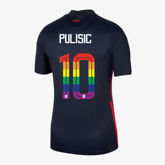 USA Navy Christian Pulisic 2020/2021 Women's Stadium PRIDE Jersey