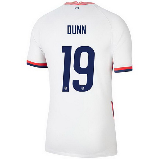 USA White Crystal Dunn 2020 Men's Stadium Soccer Jersey