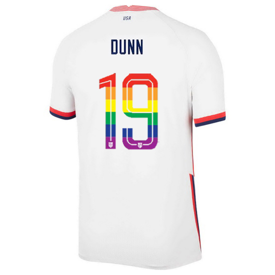 USA Home Crystal Dunn 2020/21 Men's Stadium PRIDE Jersey