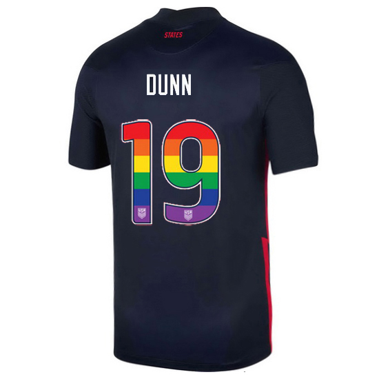 Navy Crystal Dunn 2020/2021 Men's Stadium Rainbow Number Jersey