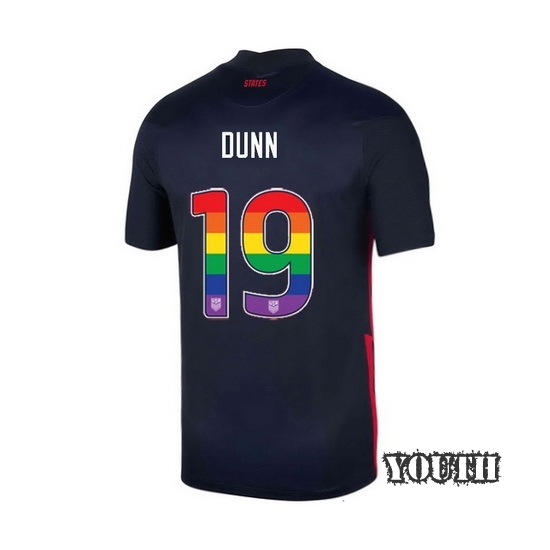 Navy Crystal Dunn 2020 Youth Stadium Rainbow Number Jersey