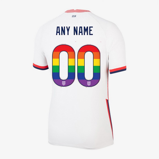 Home Customized 20/21 Women's Stadium Rainbow Number Jersey