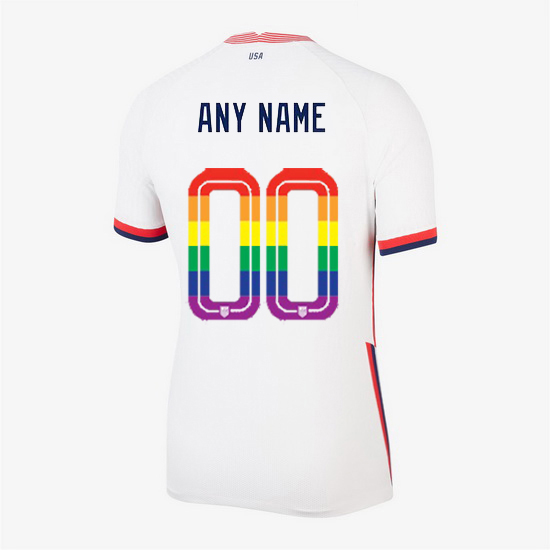 USA White Customized 2020/2021 Women's Stadium PRIDE Jersey