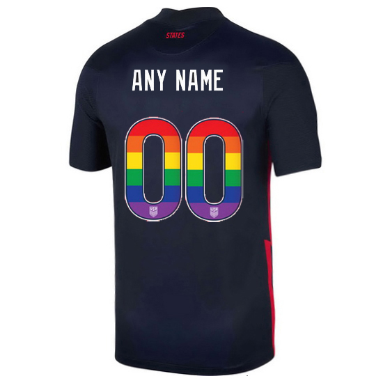 Navy Customized 2020/2021 Men's Stadium Rainbow Number Jersey