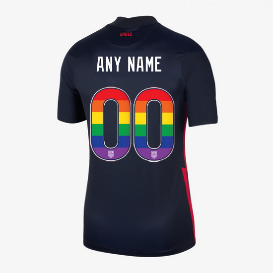 Away Customized 20/21 Women's Stadium Rainbow Number Jersey
