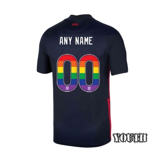 Navy Customized 2020 Youth Stadium Rainbow Number Jersey