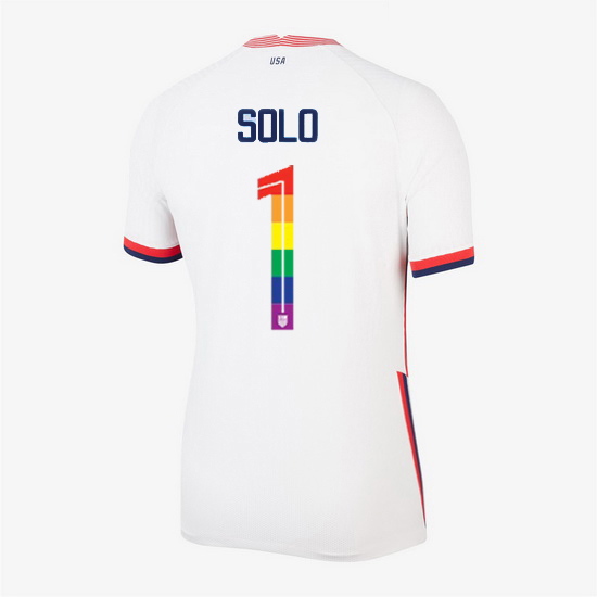 USA White Hope Solo 2020/2021 Women's Stadium PRIDE Jersey