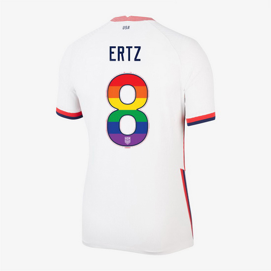 Home Julie Ertz 20/21 Women's Stadium Rainbow Number Jersey