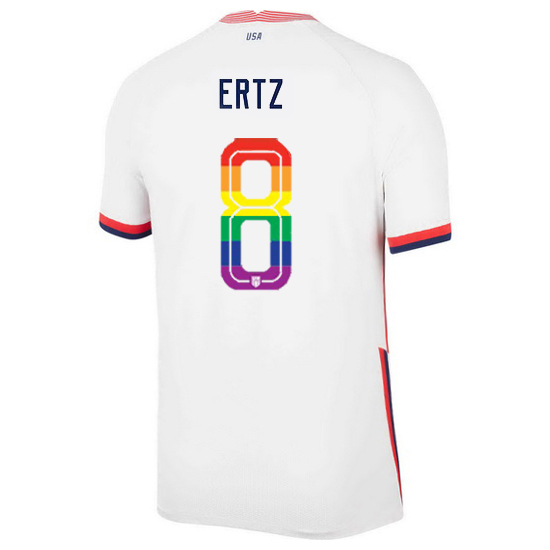 USA Home Julie Ertz 2020/21 Men's Stadium PRIDE Jersey