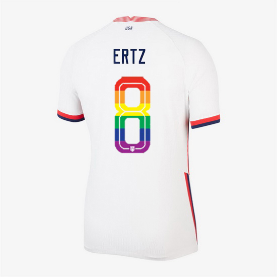 USA White Julie Ertz 2020/2021 Women's Stadium PRIDE Jersey
