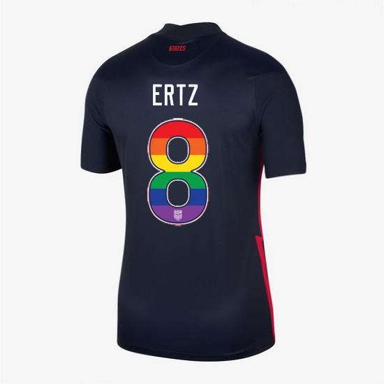 Away Julie Ertz 20/21 Women's Stadium Rainbow Number Jersey