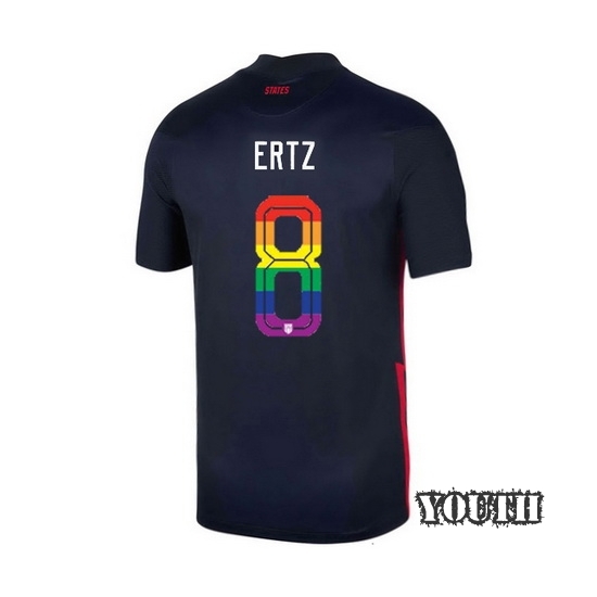 USA Away Julie Ertz 20/21 Youth Stadium PRIDE Jersey