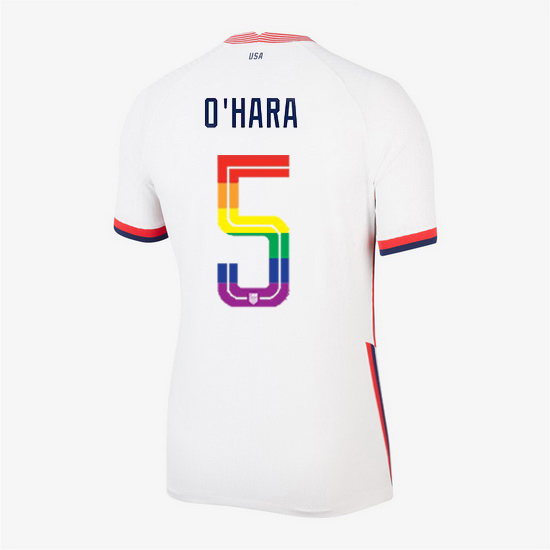 USA White Kelley O'Hara 2020/2021 Women's Stadium PRIDE Jersey