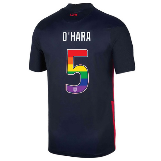 Navy Kelley O'Hara 2020/2021 Men's Stadium Rainbow Number Jersey