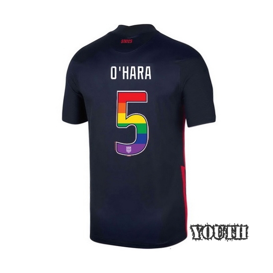 Navy Kelley O'Hara 2020 Youth Stadium Rainbow Number Jersey