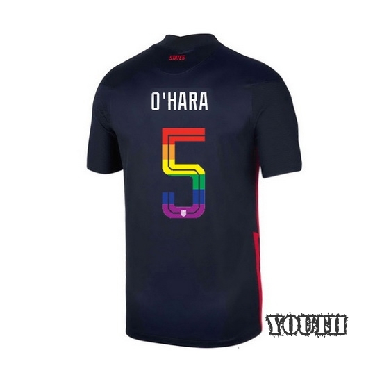 USA Away Kelley O'Hara 20/21 Youth Stadium PRIDE Jersey
