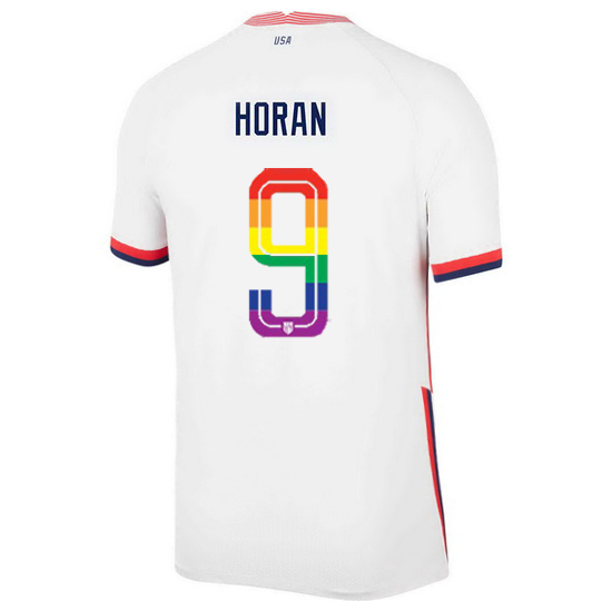 USA Home Lindsey Horan 2020/21 Men's Stadium PRIDE Jersey