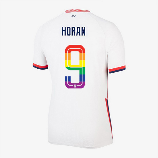 USA White Lindsey Horan 2020/2021 Women's Stadium PRIDE Jersey