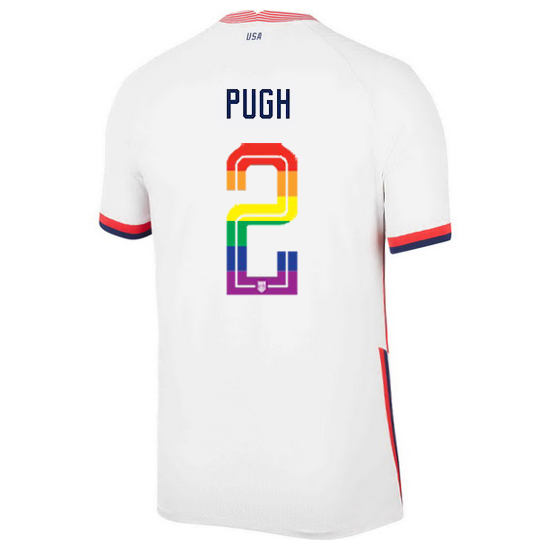 USA Home Mallory Pugh 2020/21 Men's Stadium PRIDE Jersey
