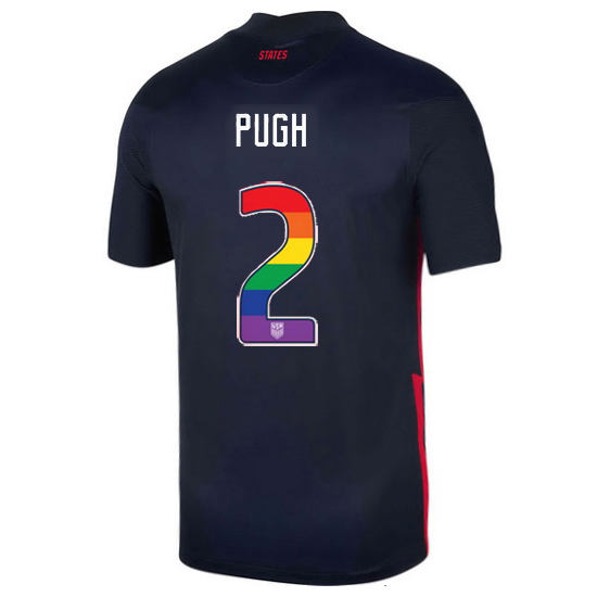 Navy Mallory Pugh 2020/2021 Men's Stadium Rainbow Number Jersey