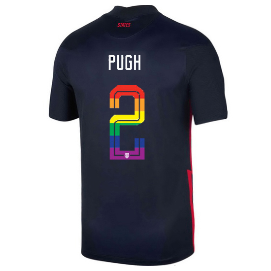 USA Away Mallory Pugh 2020/21 Men's Stadium PRIDE Jersey