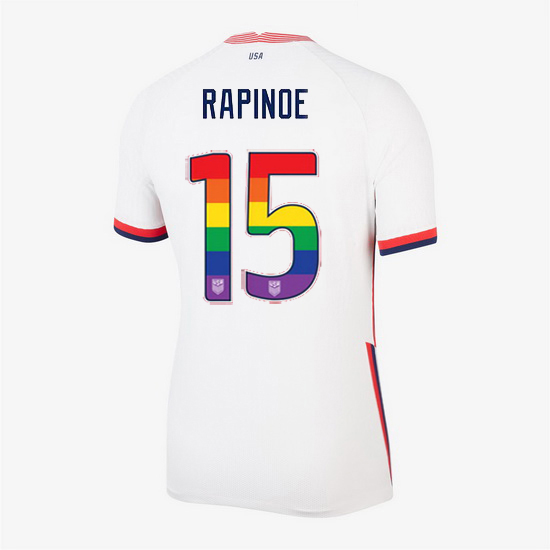 Home Megan Rapinoe 20/21 Women's Stadium Rainbow Number Jersey