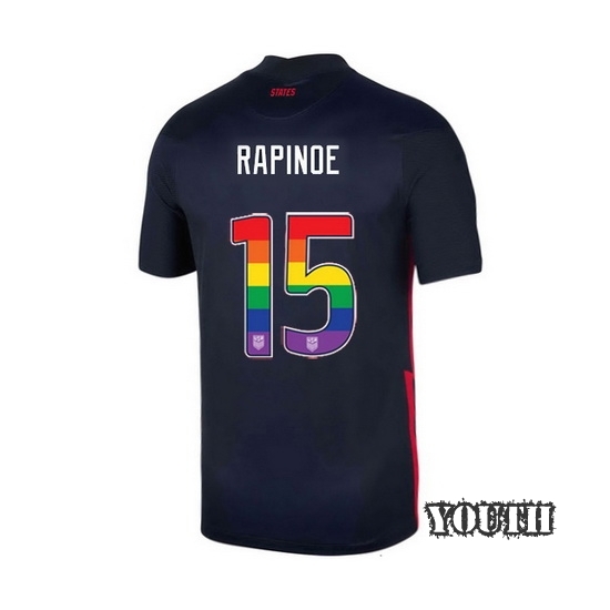 Navy Megan Rapinoe 2020 Youth Stadium Rainbow Number Jersey