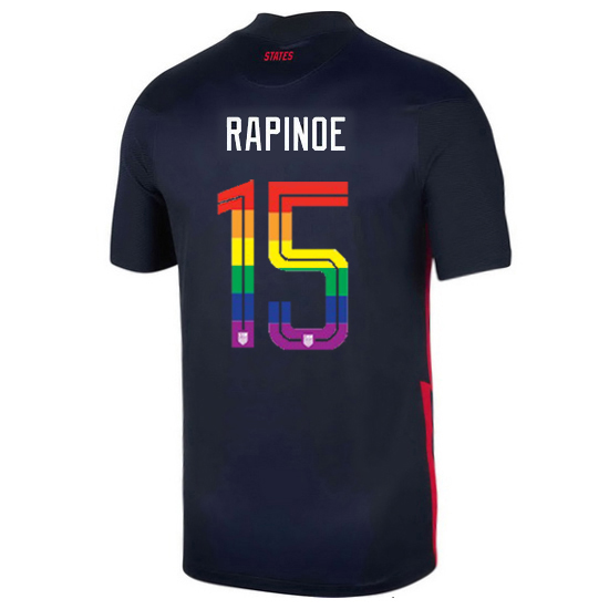 USA Away Megan Rapinoe 2020/21 Men's Stadium PRIDE Jersey