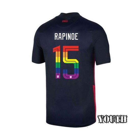 USA Away Megan Rapinoe 20/21 Youth Stadium PRIDE Jersey
