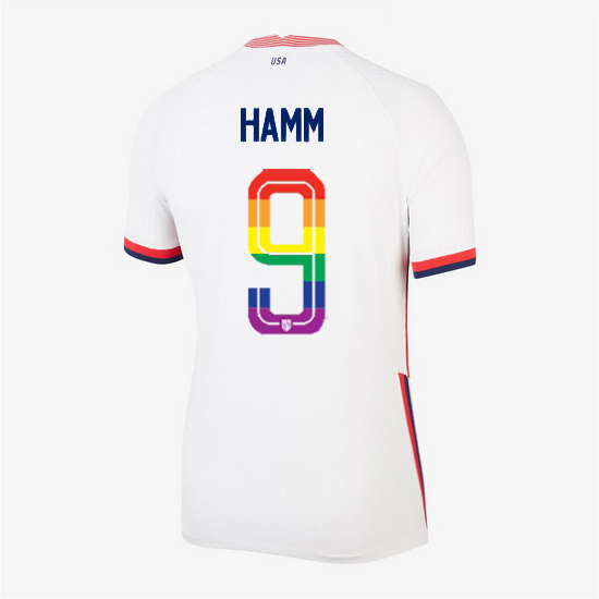 USA White Mia Hamm 2020/2021 Women's Stadium PRIDE Jersey