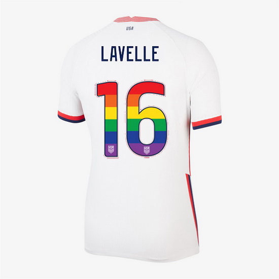 Home Rose Lavelle 20/21 Women's Stadium Rainbow Number Jersey