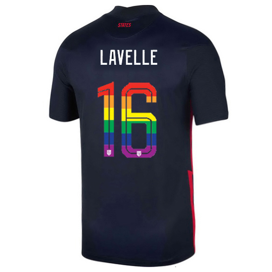 USA Away Rose Lavelle 2020/21 Men's Stadium PRIDE Jersey