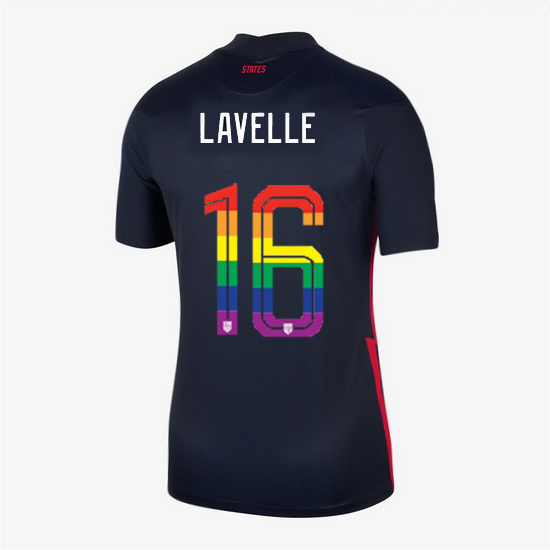USA Navy Rose Lavelle 2020/2021 Women's Stadium PRIDE Jersey