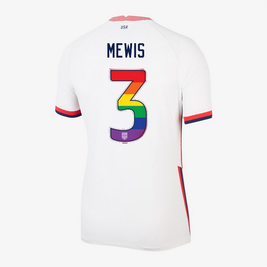 Home Samantha Mewis 20/21 Women's Stadium Rainbow Number Jersey