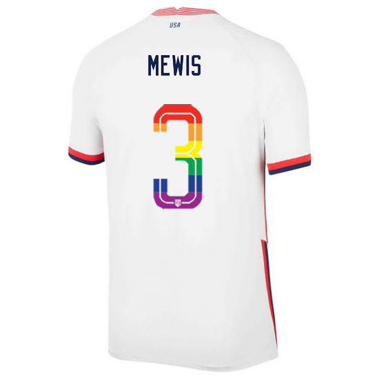USA Home Samantha Mewis 2020/21 Men's Stadium PRIDE Jersey