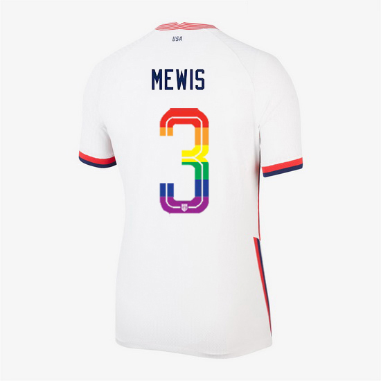 USA White Samantha Mewis 2020/2021 Women's Stadium PRIDE Jersey