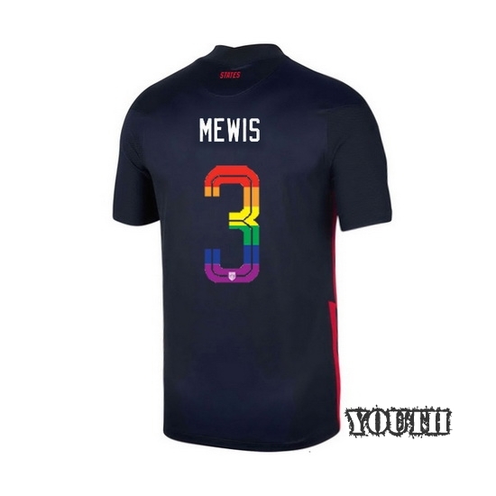 USA Away Samantha Mewis 20/21 Youth Stadium PRIDE Jersey