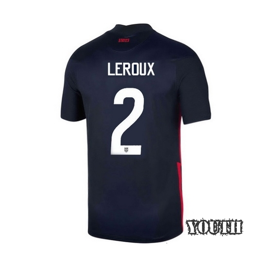 USA Navy Sydney Leroux 2020/2021 Youth Stadium Soccer Jersey