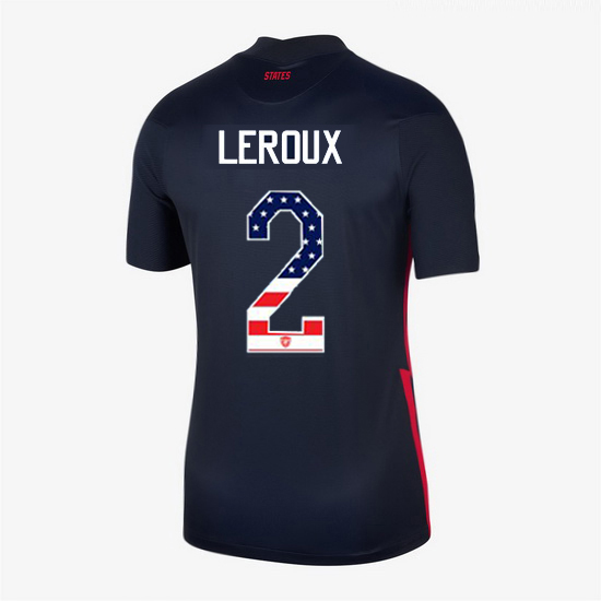 Navy Sydney Leroux 2020 Women's Stadium Jersey Independence Day