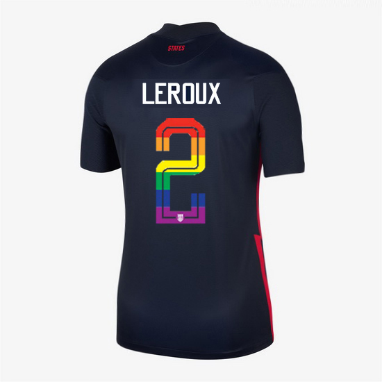 USA Navy Sydney Leroux 2020/2021 Women's Stadium PRIDE Jersey