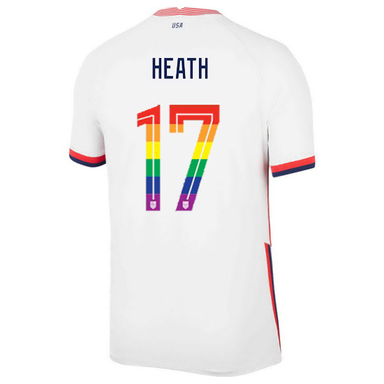 USA Home Tobin Heath 2020/21 Men's Stadium PRIDE Jersey