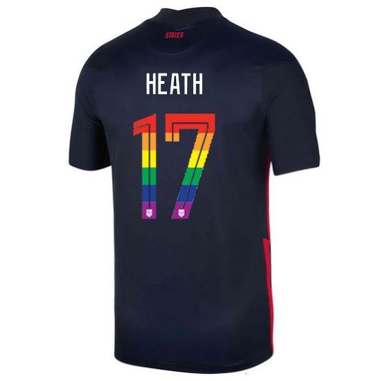 USA Away Tobin Heath 2020/21 Men's Stadium PRIDE Jersey