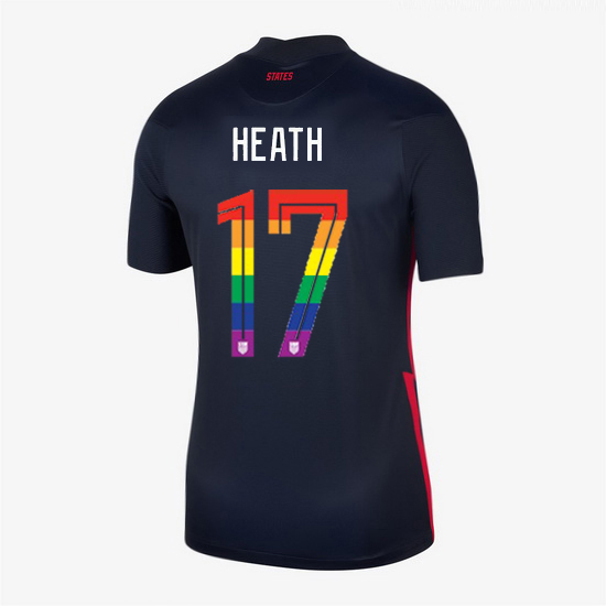 USA Navy Tobin Heath 2020/2021 Women's Stadium PRIDE Jersey