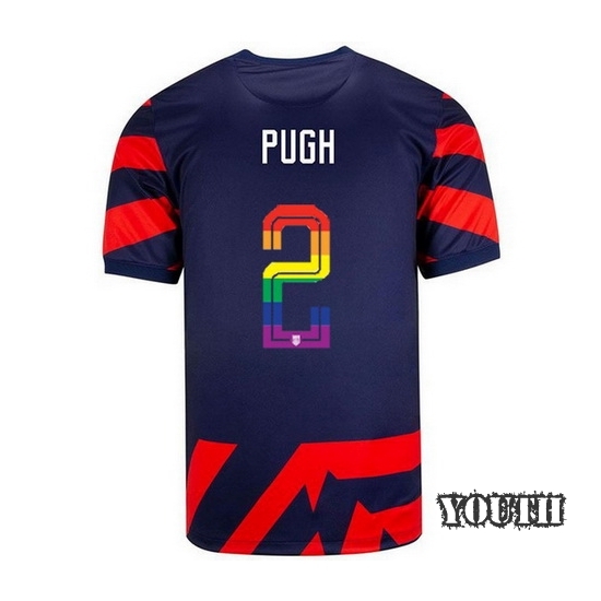 USA Away Mallory Pugh 2021 Youth Stadium PRIDE Jersey