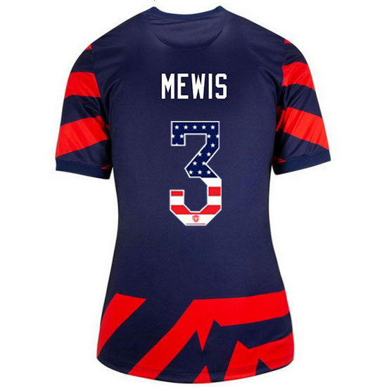 Navy/Red Samantha Mewis 2021/22 Women's Stadium Jersey Independence Day