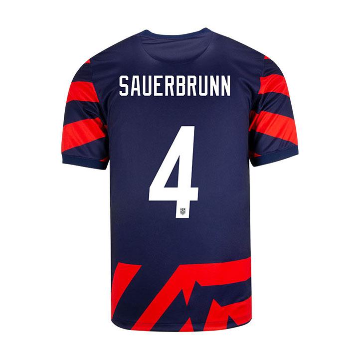 USA Navy/Red Becky Sauerbrunn 21/22 Youth Stadium Soccer Jersey