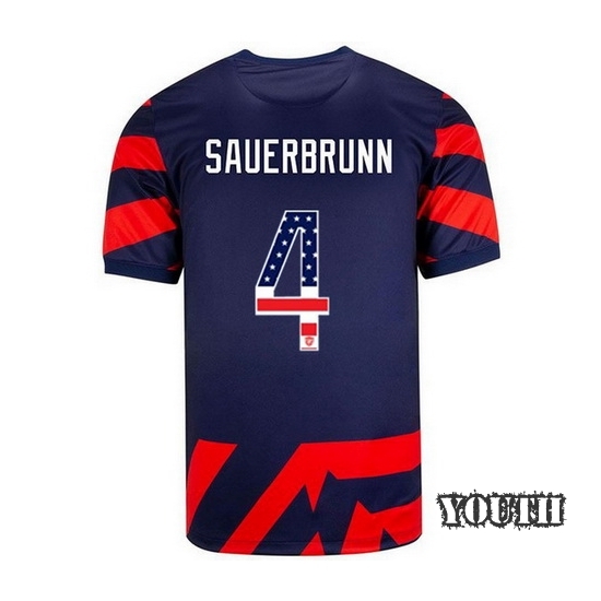 Away Becky Sauerbrunn 2021/2022 Youth Stadium Jersey Independence Day